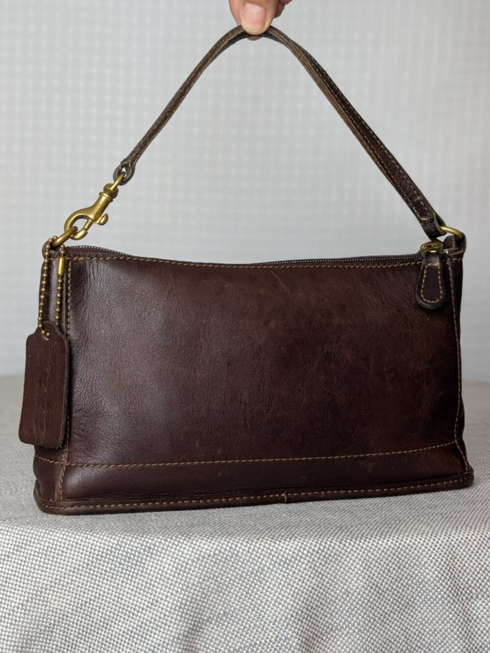 Vintage Coach Bleecker Demi Zip Brown Leather USA Made Style 9311